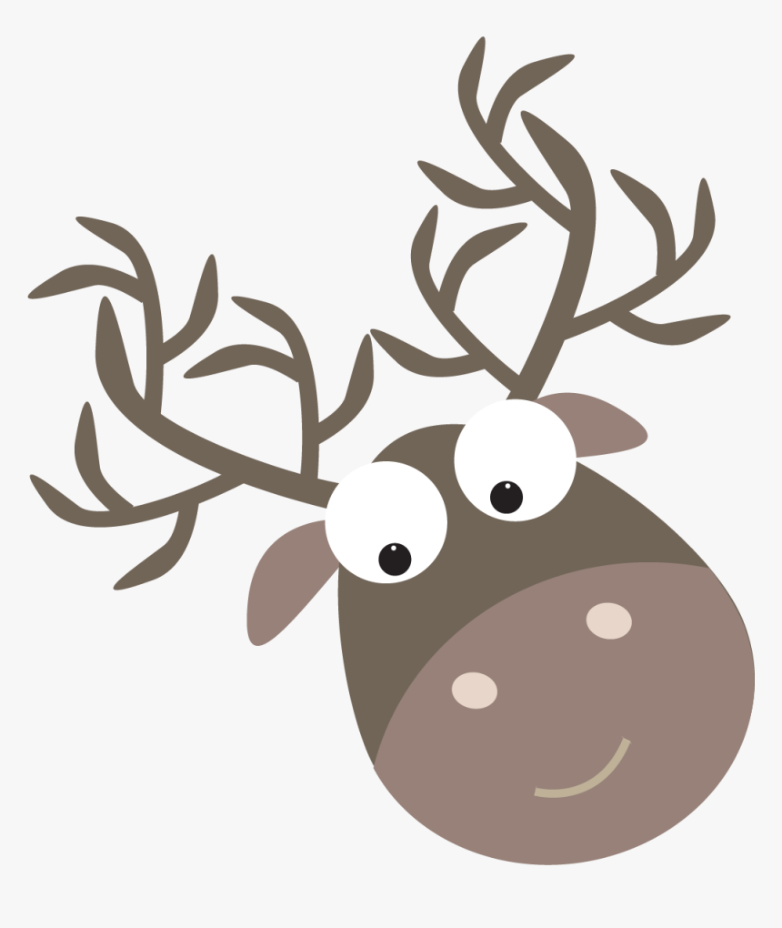 Grey Clipart Reindeer, HD Png Download