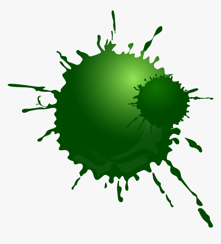 Green Ink Brush Clip Art, HD Png Download