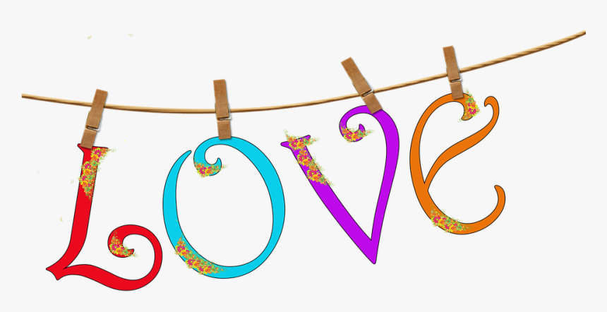 Love, Letters, Letters Hanging, Flowers, HD Png Download
