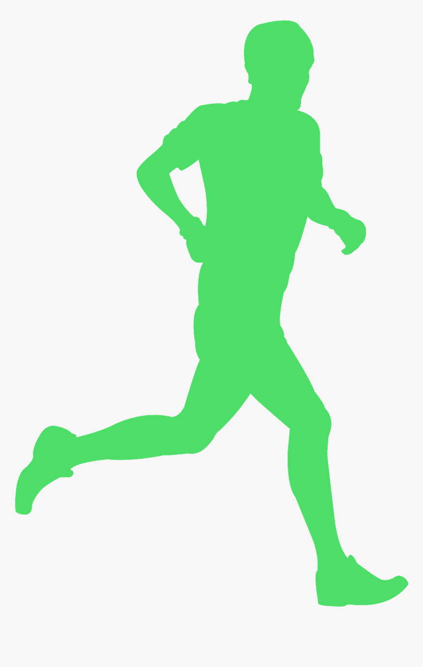 Running Man Silhouette Png, Transparent Png