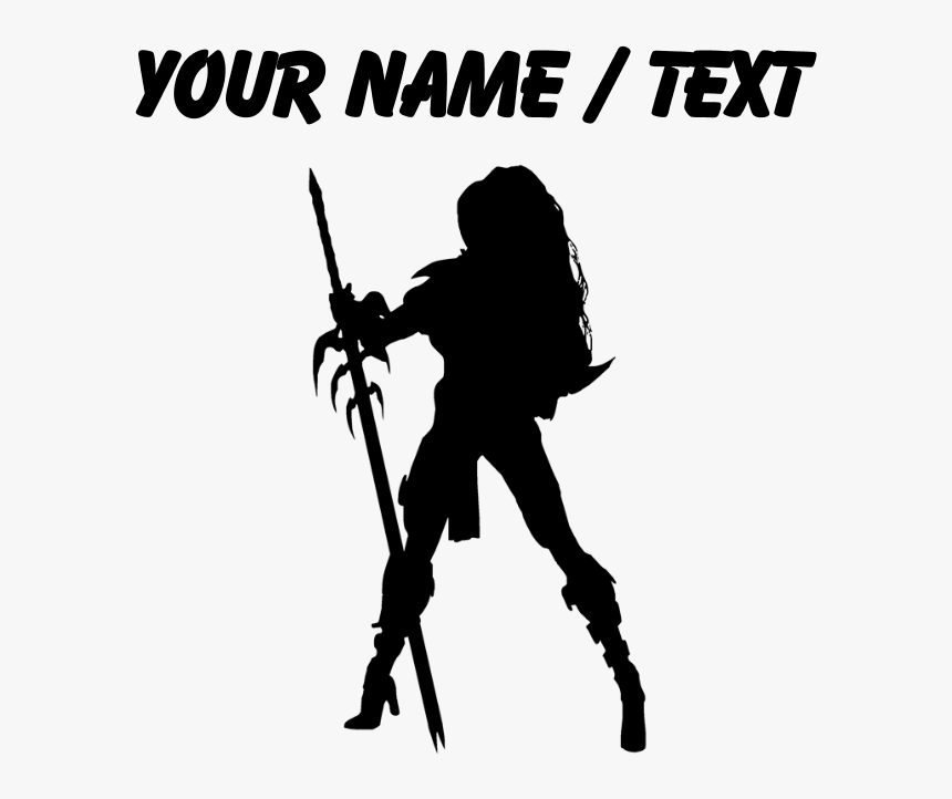 Custom Warrior Princess Silhouette Laptop Skins, HD Png Download