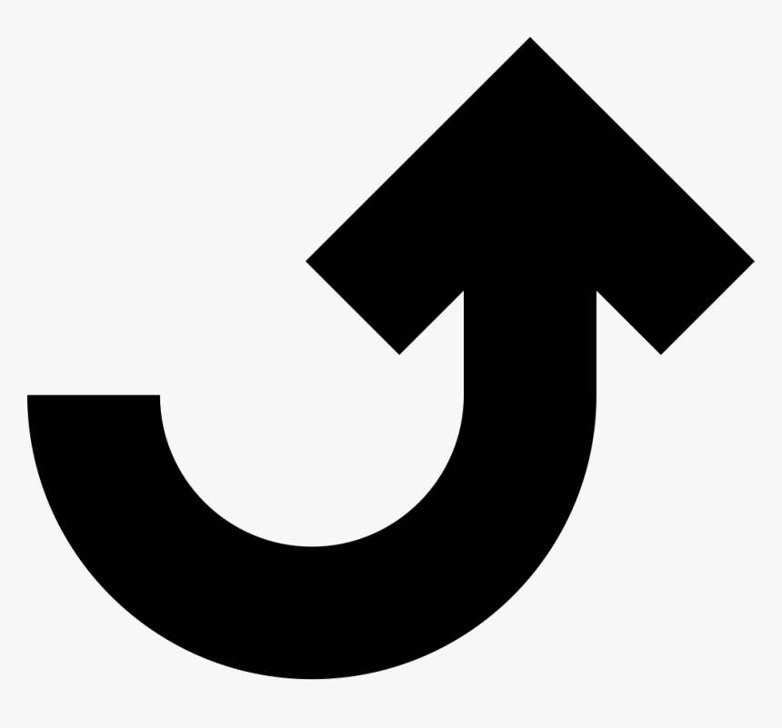 Up Curved Arrow, HD Png Download