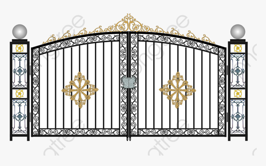 Wrought Iron Gate Clipart, HD Png Download