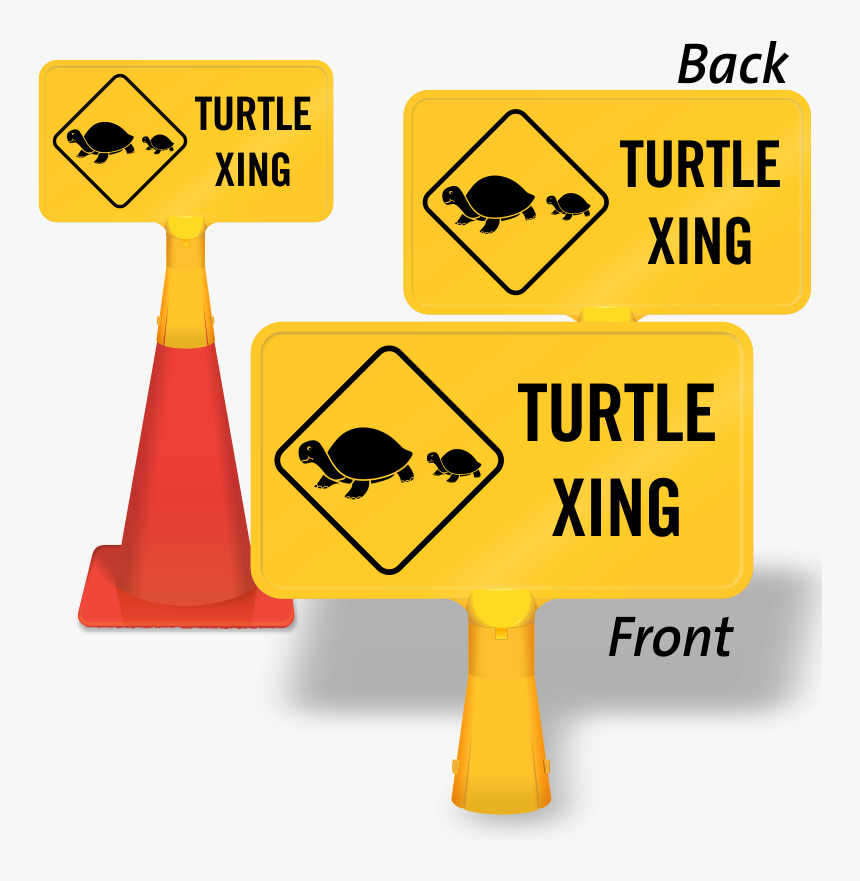 Turtle Xing Coneboss Sign, HD Png Download