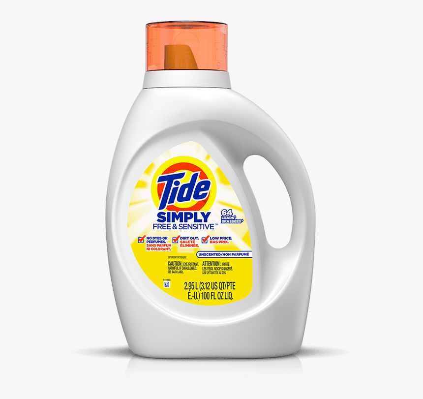 Tide Simply Free & Sensitive Liquid Laundry Detergent, HD Png Download