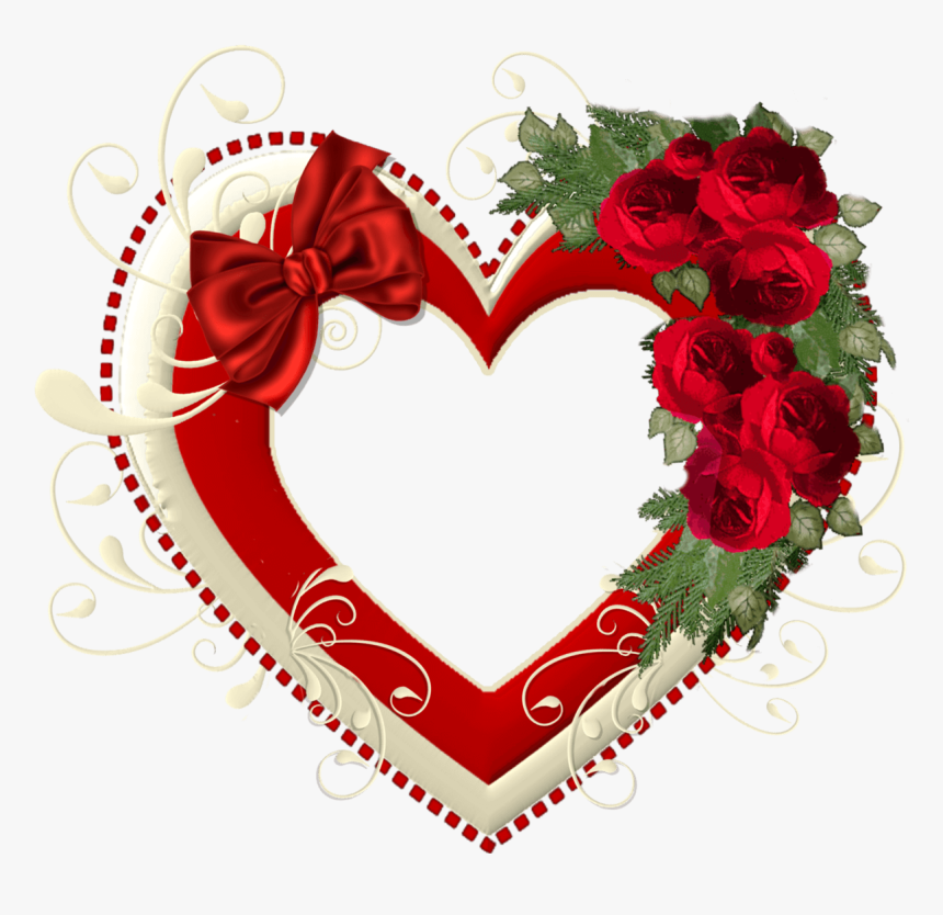 Heart Png Transparent With Roses, Png Download