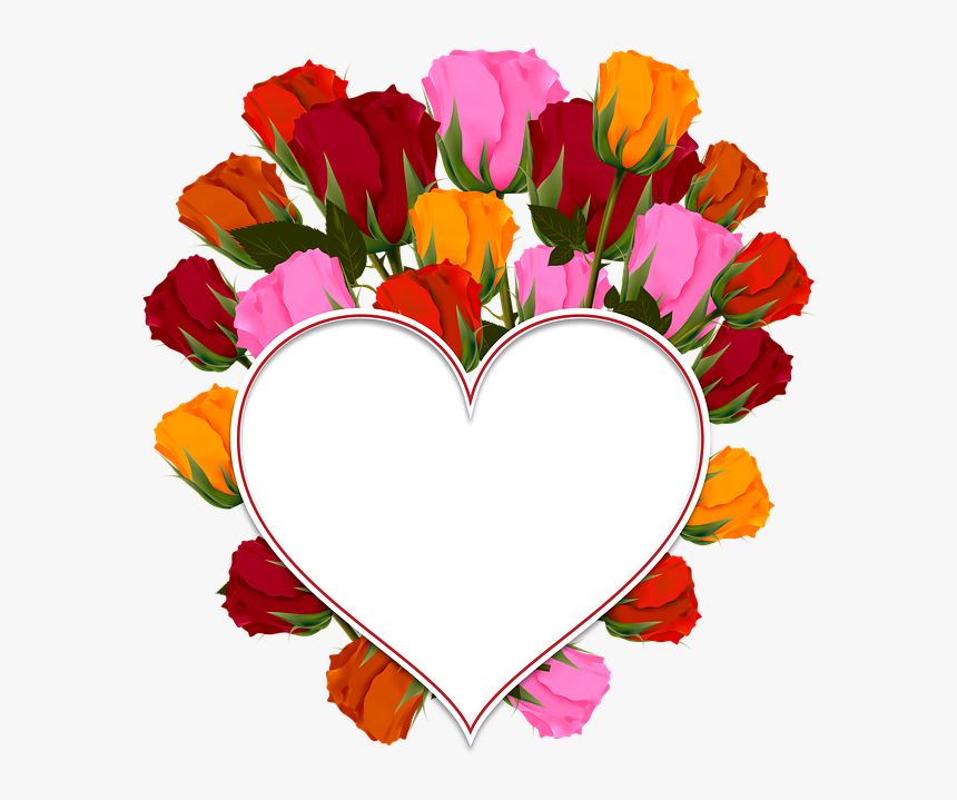 Rose, Heart, Bouquet, Flowers, Postcard, Congratulation, HD Png Download