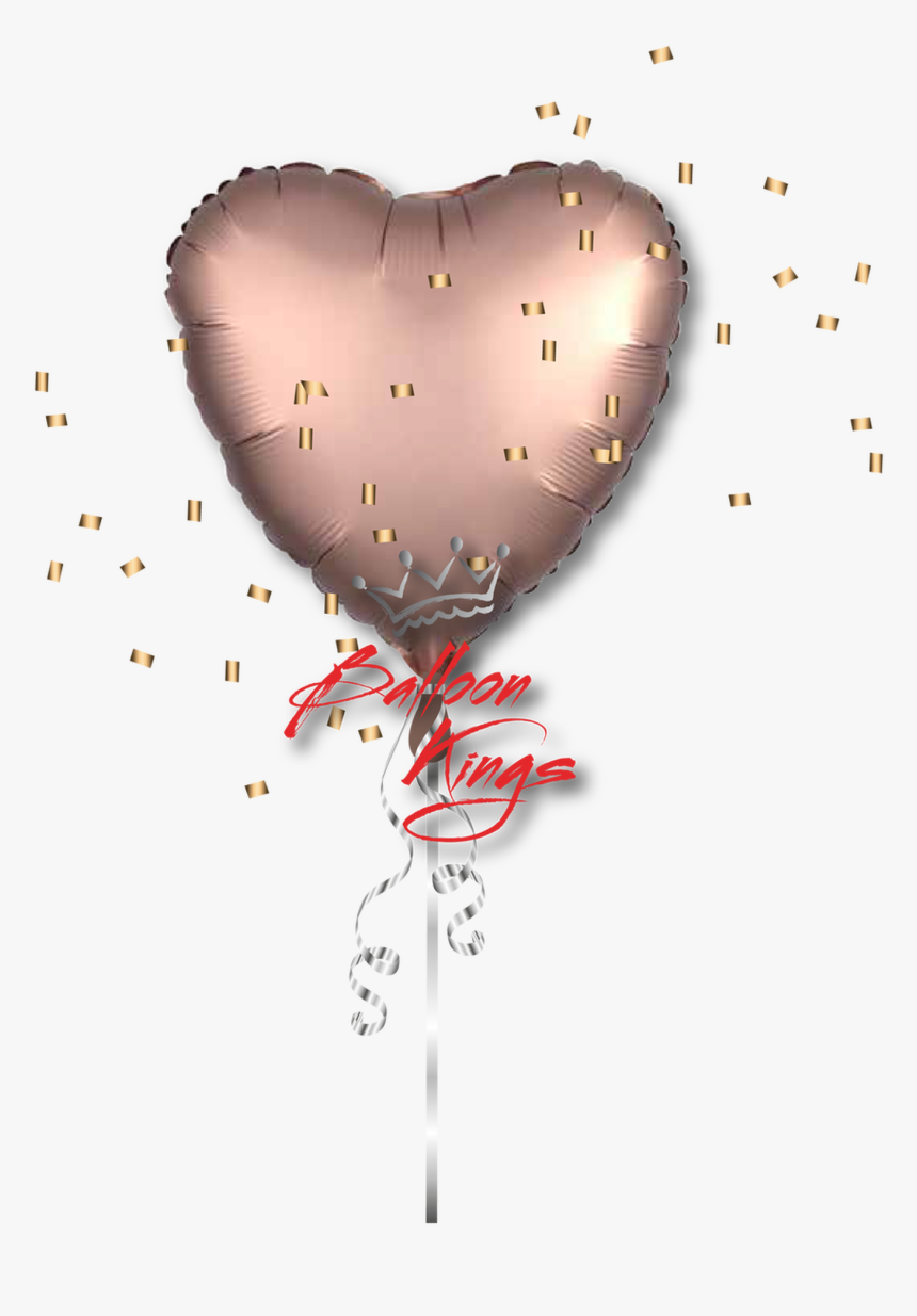 Satin Luxe Rose Copper Heart, HD Png Download