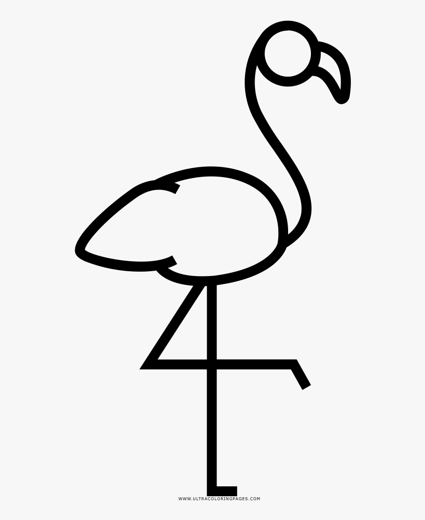 Pink Flamingo Coloring Page, HD Png Download