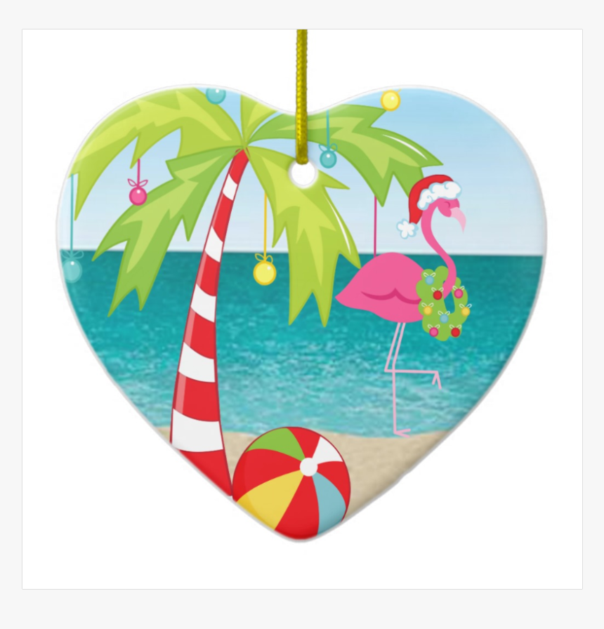 Tropical Pink Flamingo Christmas Ornament, HD Png Download