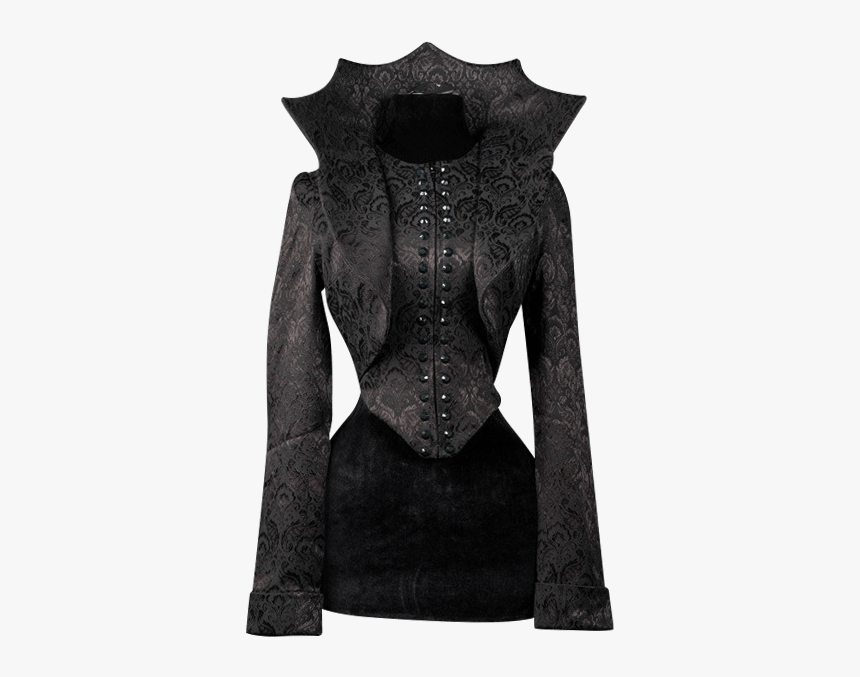 Black Brocade Evil Queen Jacket, HD Png Download