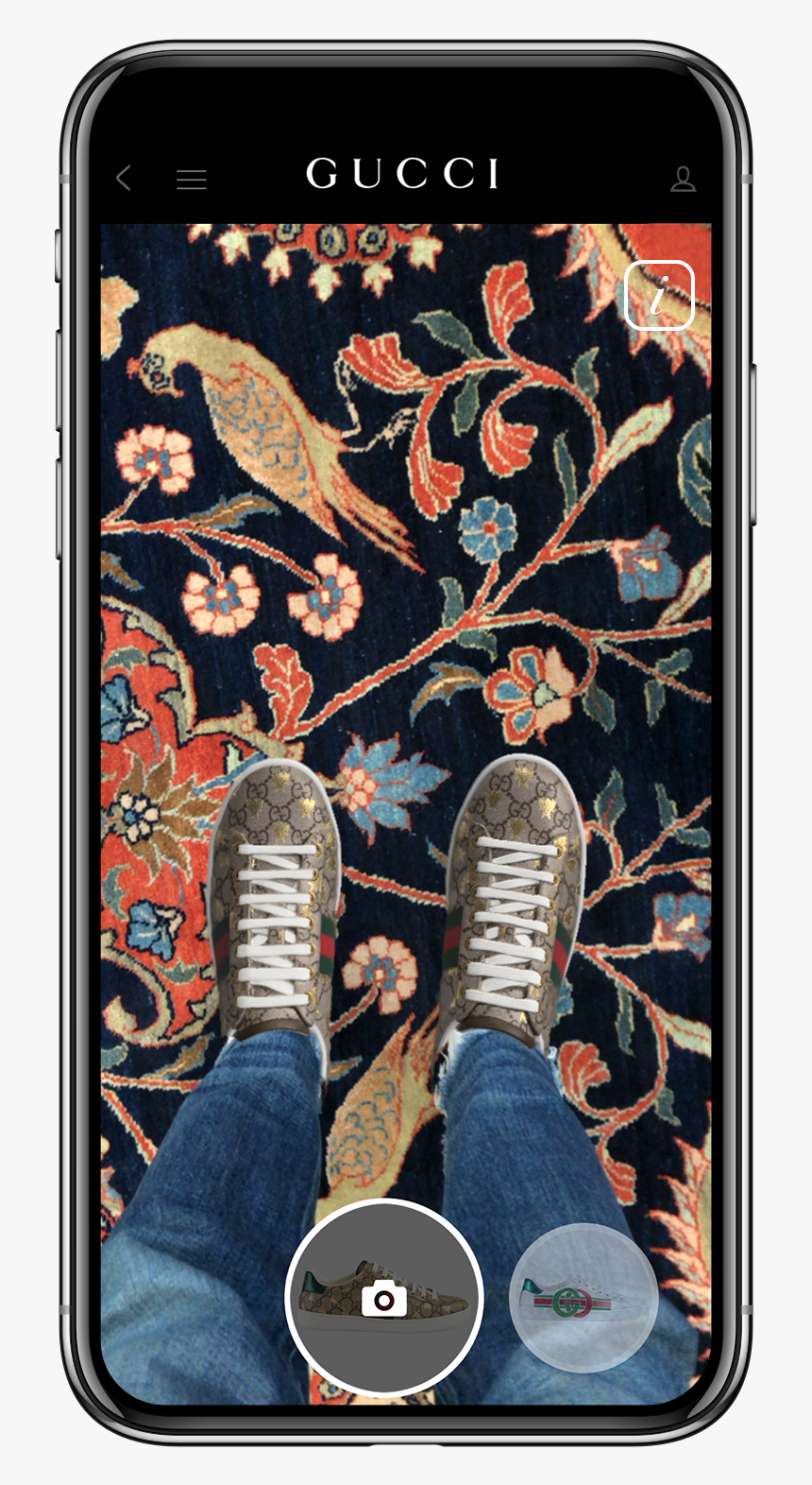 Gucci Ace Sneaker Try On App Result 2, HD Png Download