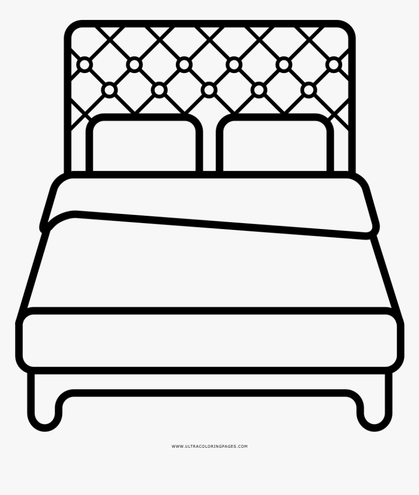 Bed Coloring Page HD Png Download Transparent Png Image PNGitem