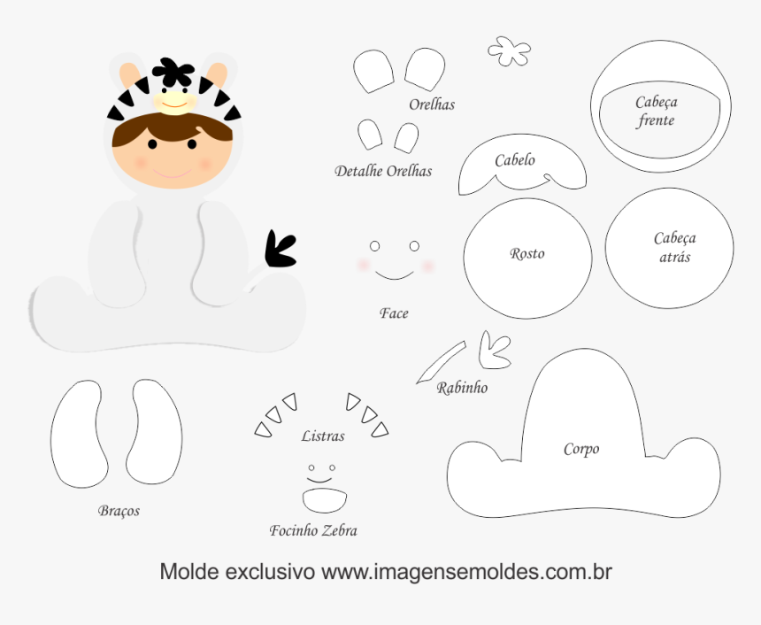Molde De Animais Baby, HD Png Download