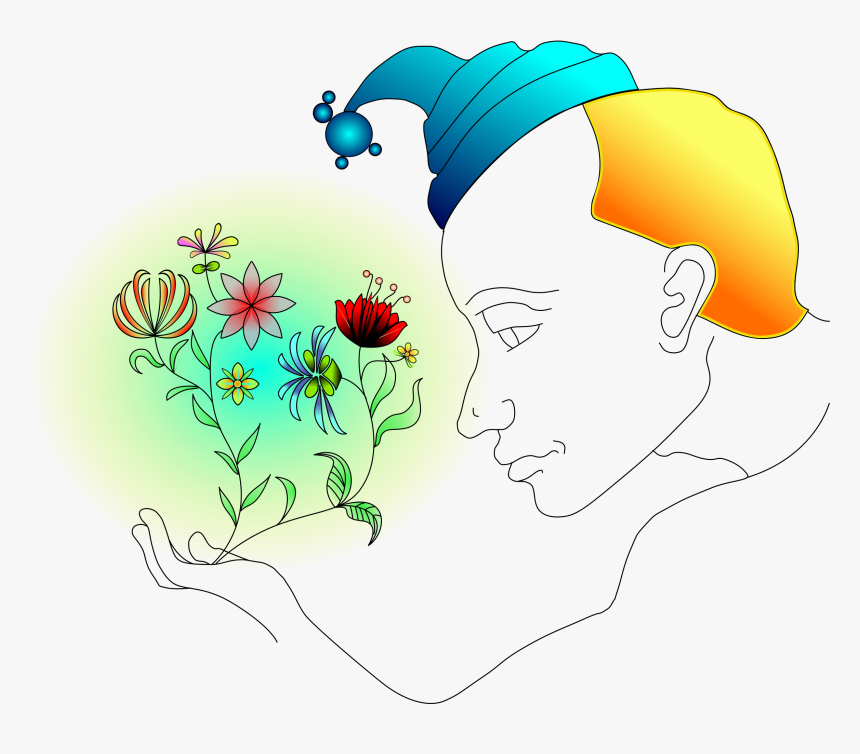 Man With Glowing Flowers In His Hand Clip Arts, HD Png Download