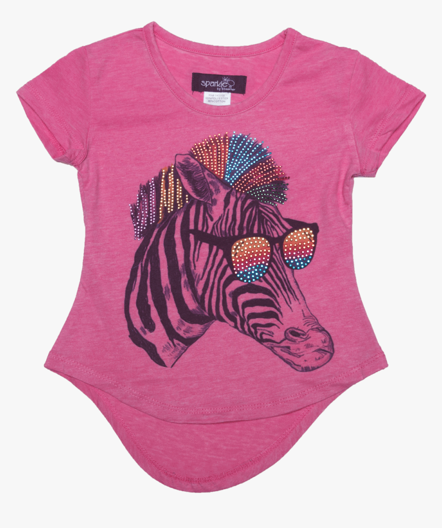 Sparkle By Stoopher Rainbow Zebra Tshirt, HD Png Download