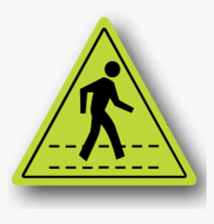 Glow In The Dark Visual Management Pedestrian Sign, HD Png Download