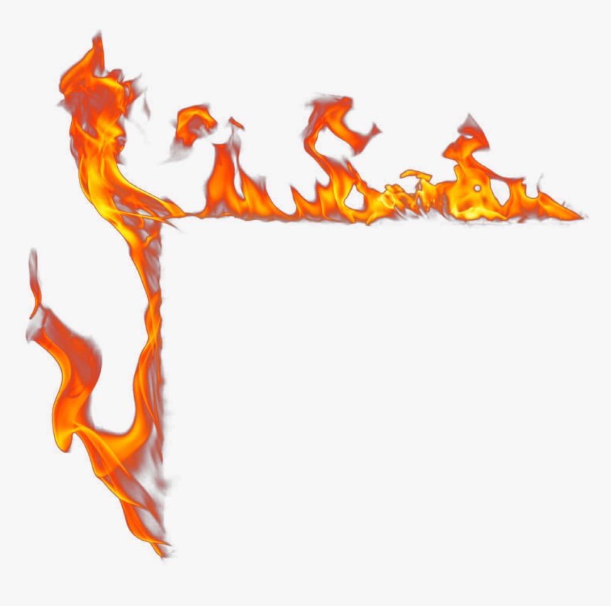 #frame #flame #fire #effects, HD Png Download