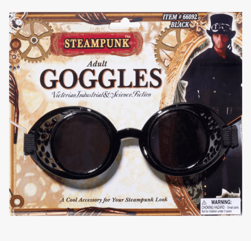 Black Steampunk Goggles, HD Png Download