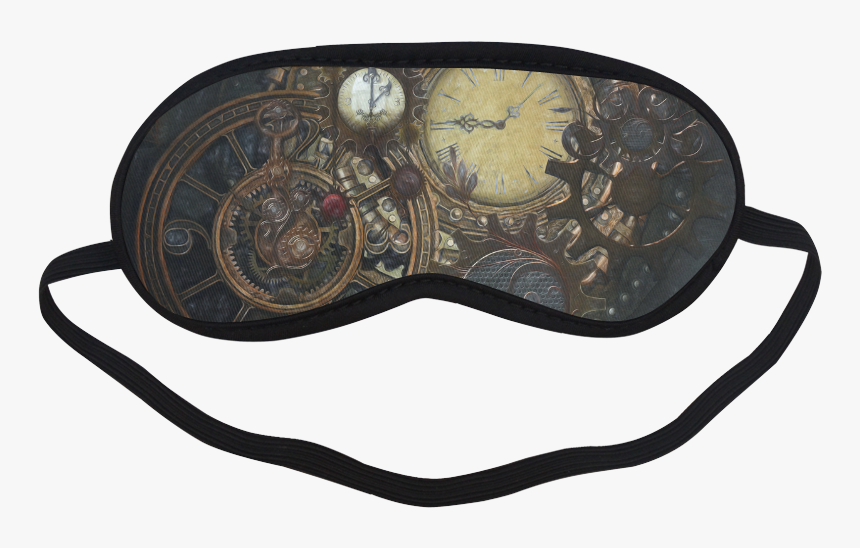 Painting Steampunk Clocks And Gears Sleeping Mask, HD Png Download