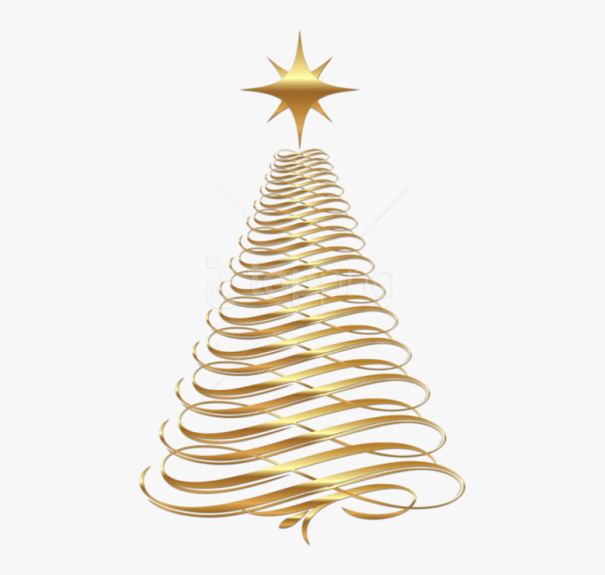 Gold Christmas Tree Png, Transparent Png