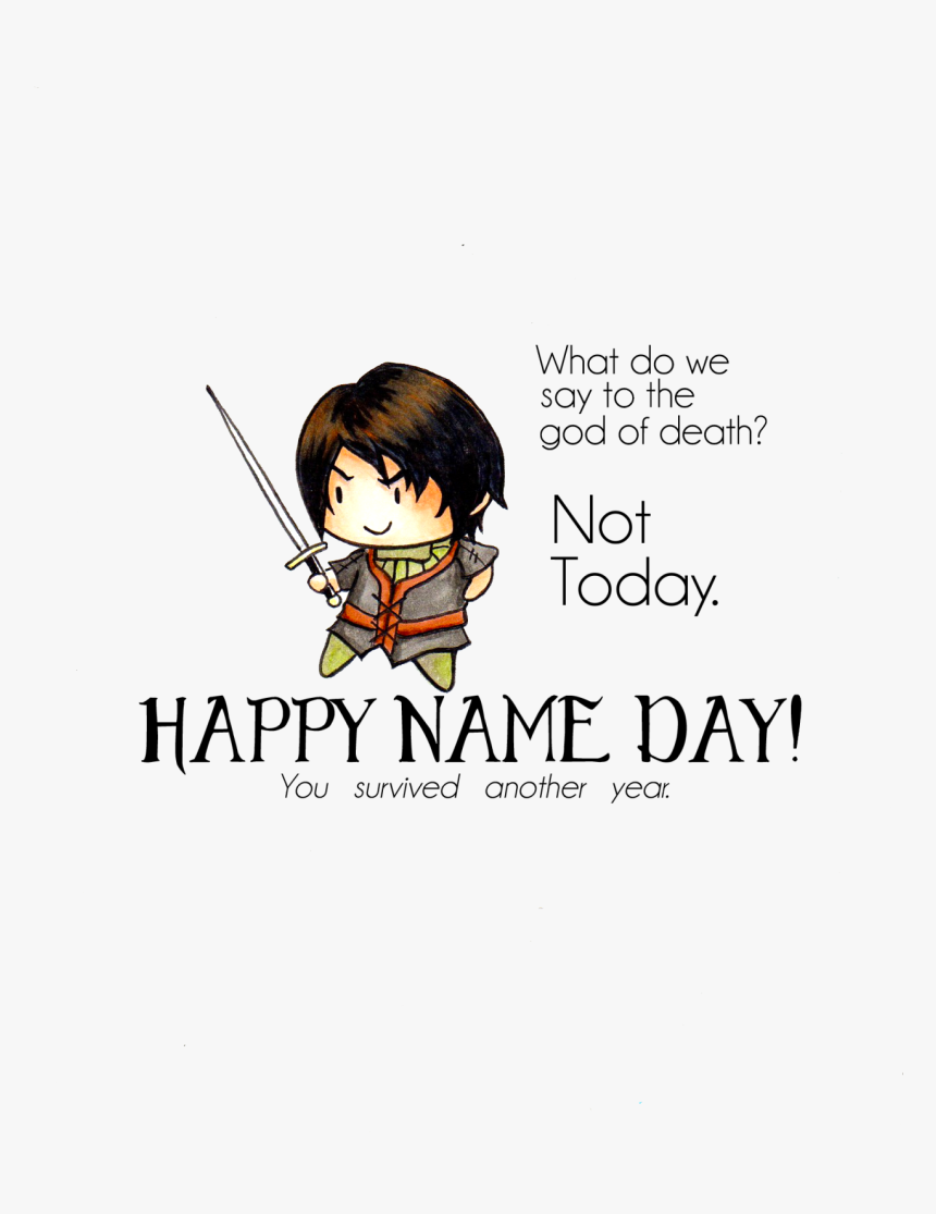 Adorable Arya And Hodor Greeting Card Designs By Charsheeeshop, HD Png Download