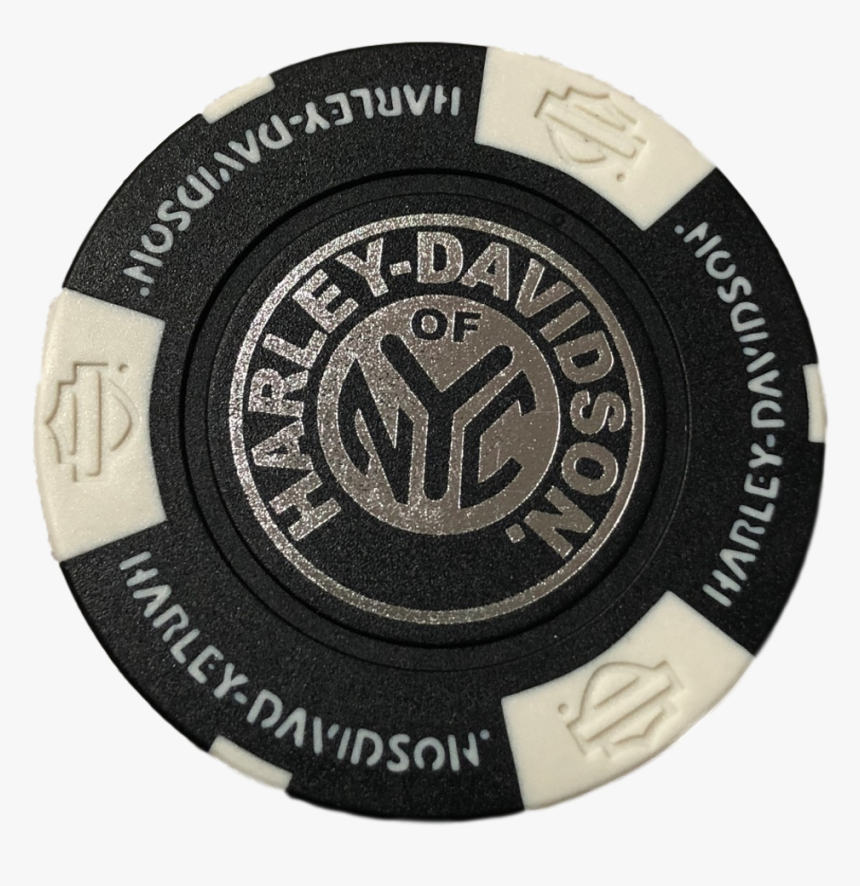 Hd Jamaica Harley Poker Chipfull Color Black/orange, HD Png