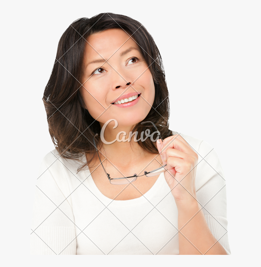 Thinking Asian Woman Photos, HD Png Download