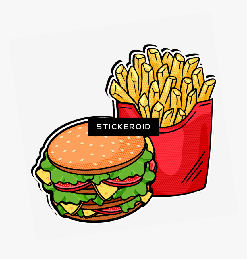 Lunch Burger Fries , Png Download, Transparent Png