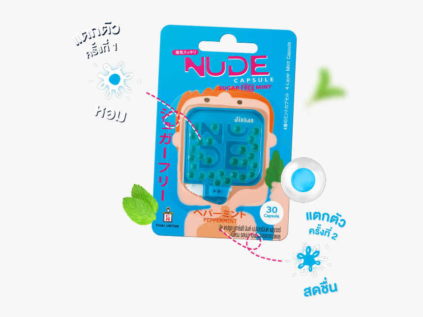 Nude Capsule Sugar Free Mint, HD Png Download