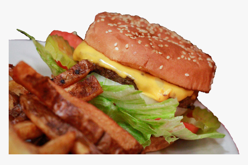 Burger And Fries Png, Transparent Png