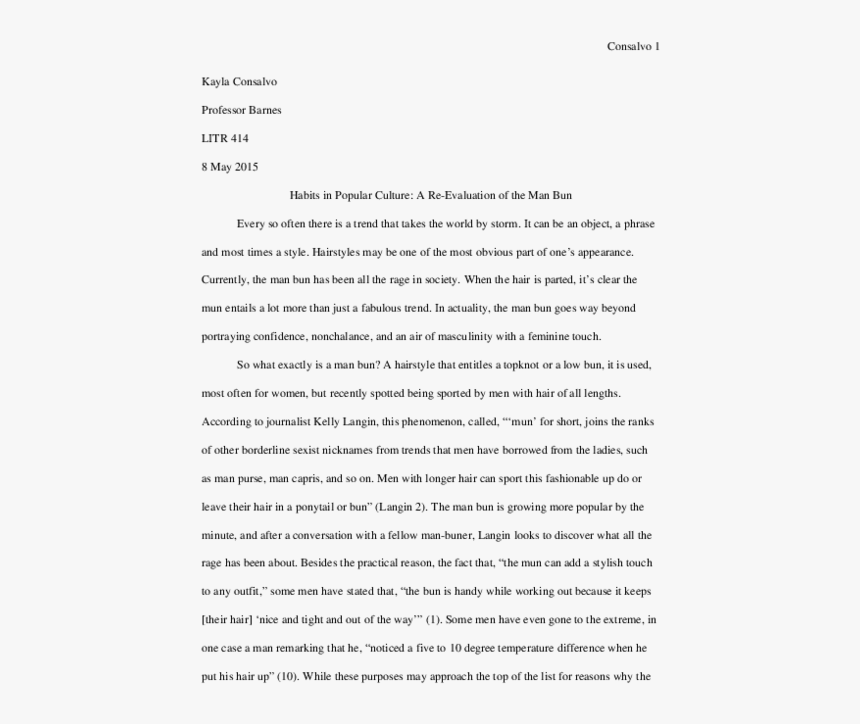 Man Bun Png, Transparent Png