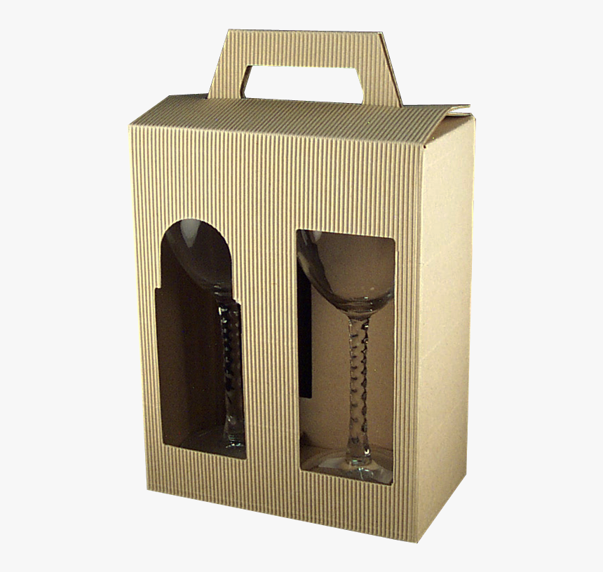 Cardboard Gift Box For Two Glasses, HD Png Download