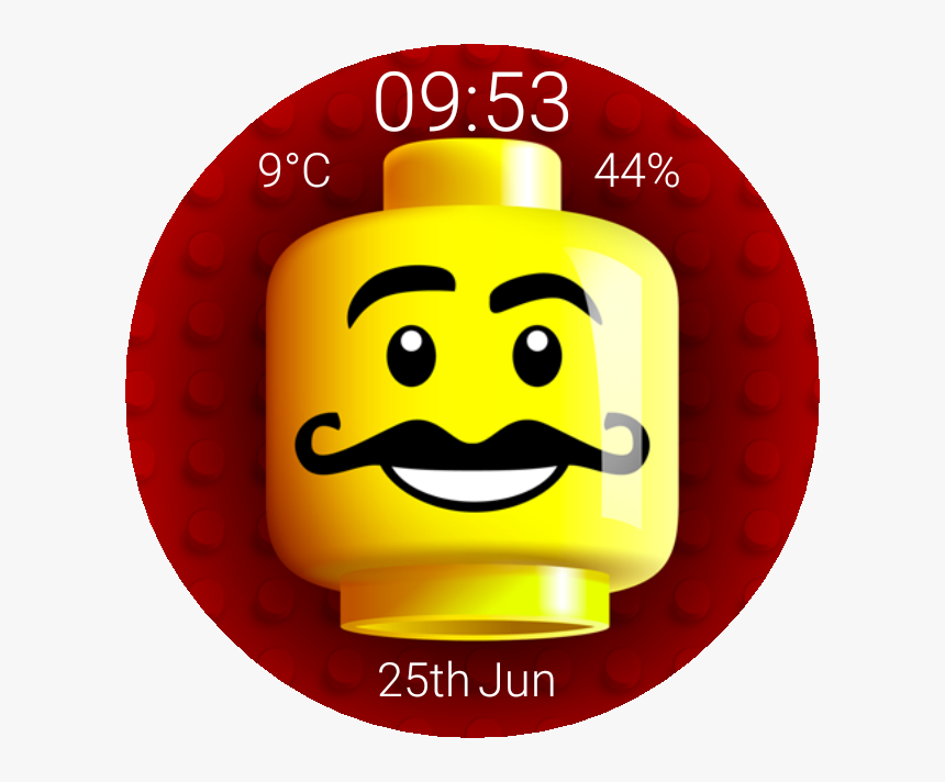 Lego Minifig Head Updated Watch Face Preview, HD Png Download