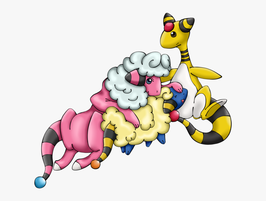 Mareep, Flaaffy And Ampharos By, HD Png Download