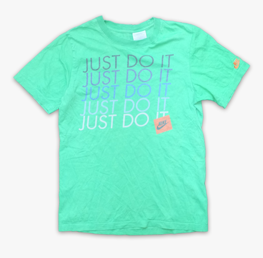 Nike Just Do It Print T-shirt Small Vintage Klamotten, HD Png Download