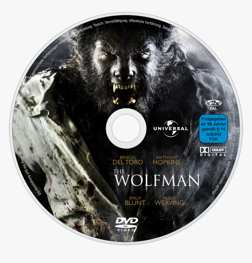 The Wolfman Dvd Disc Image, HD Png Download