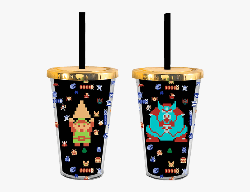 The Legend Of Zelda 8-bit Tumbler With Straw, HD Png Download