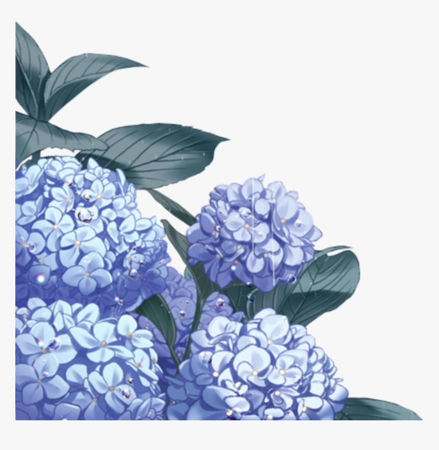 #anime #manga #blue #flowers, HD Png Download