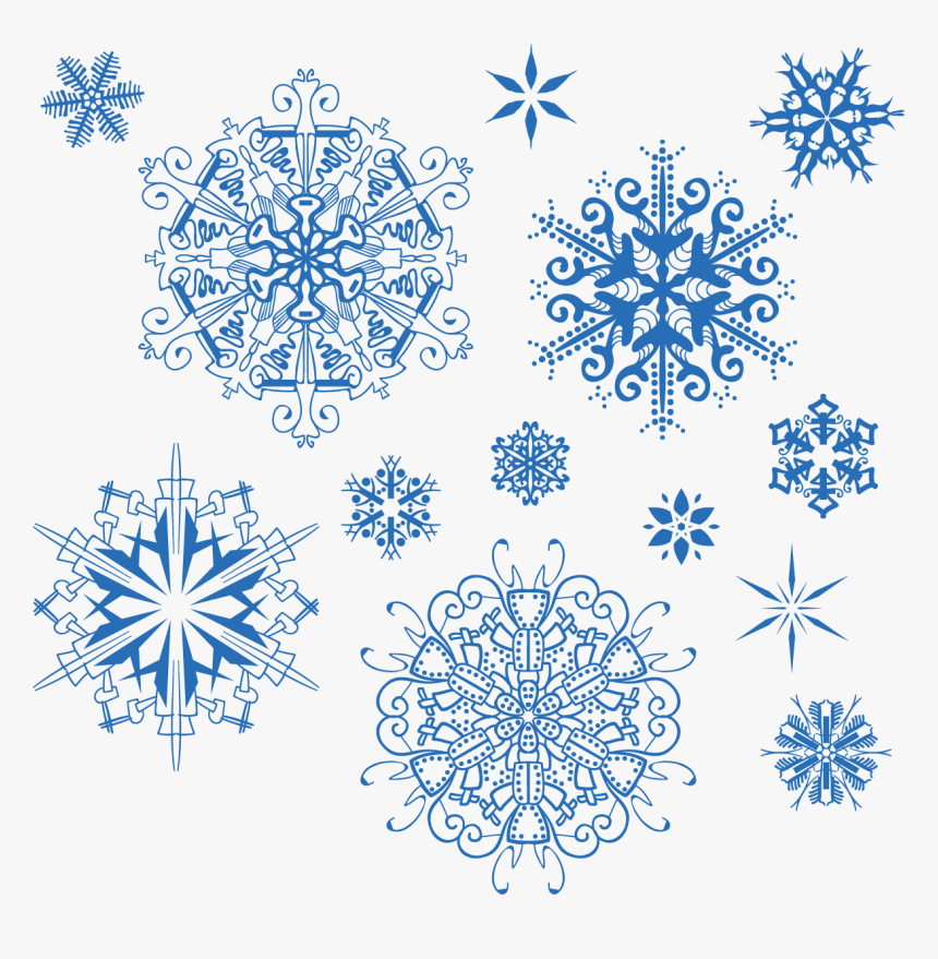 Snowflake Blue Pattern, HD Png Download