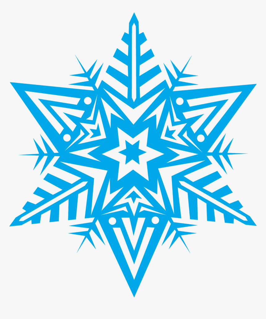 Blue Snowflake Clip Art, HD Png Download