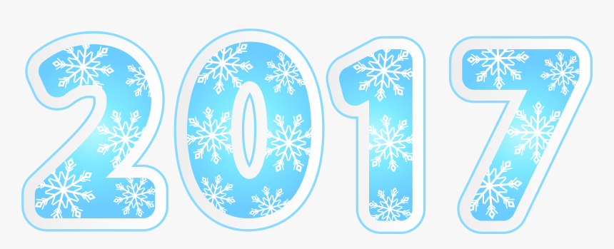 2017 With Snowflakes Png Clipart Image, Transparent Png