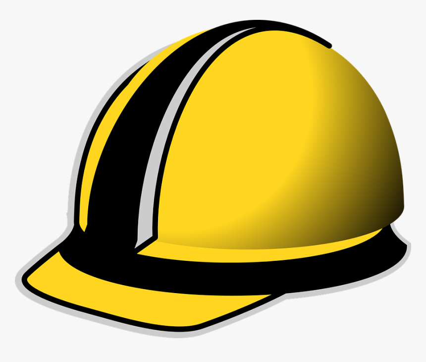 Safety, Helmet, Construction, Yellow, Work Protection, HD Png Download