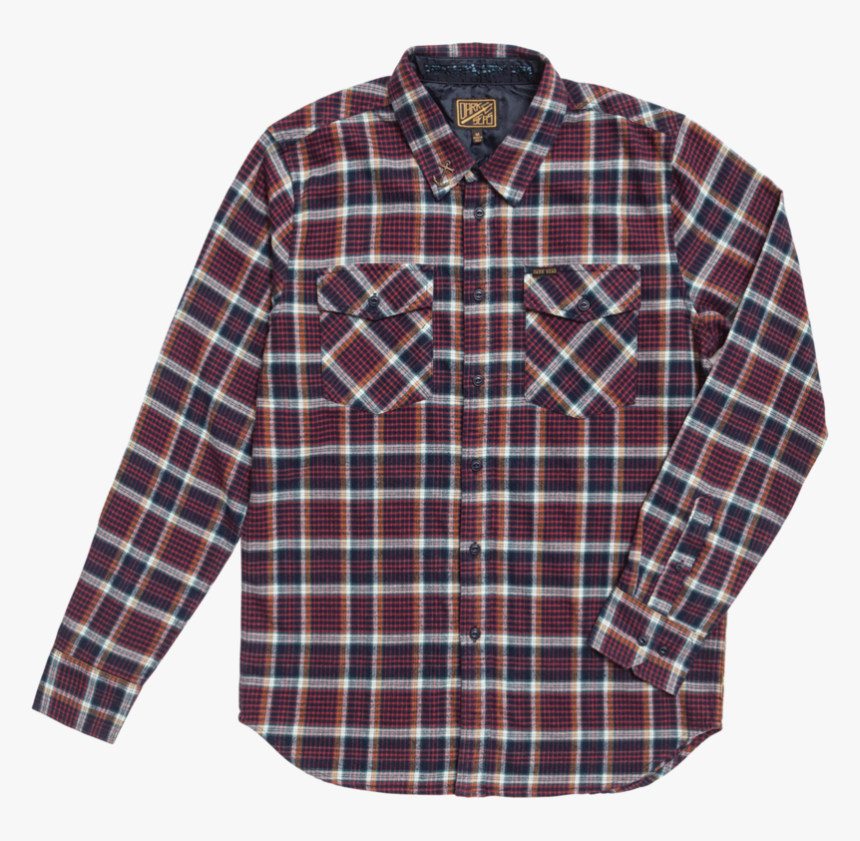 Dark Seas Slacker Flannel Navy/red, HD Png Download