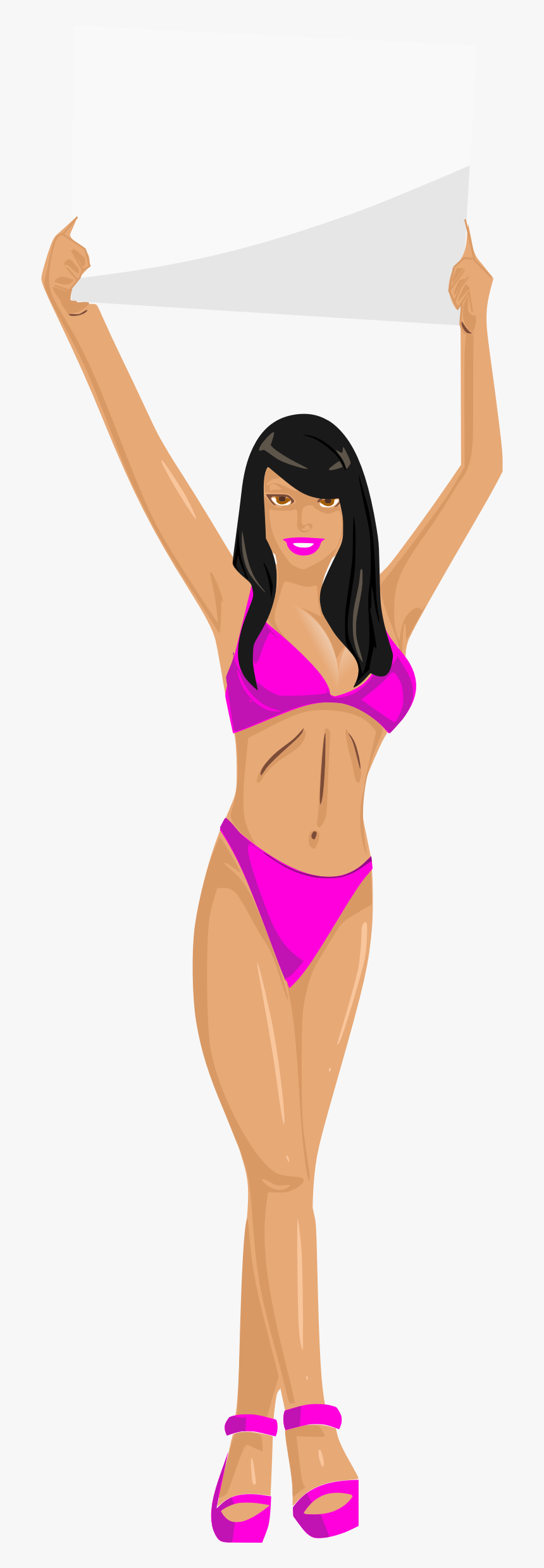 Girl With Sign Clip Arts, HD Png Download