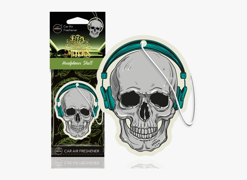 Skull With Headphones Png, Transparent Png