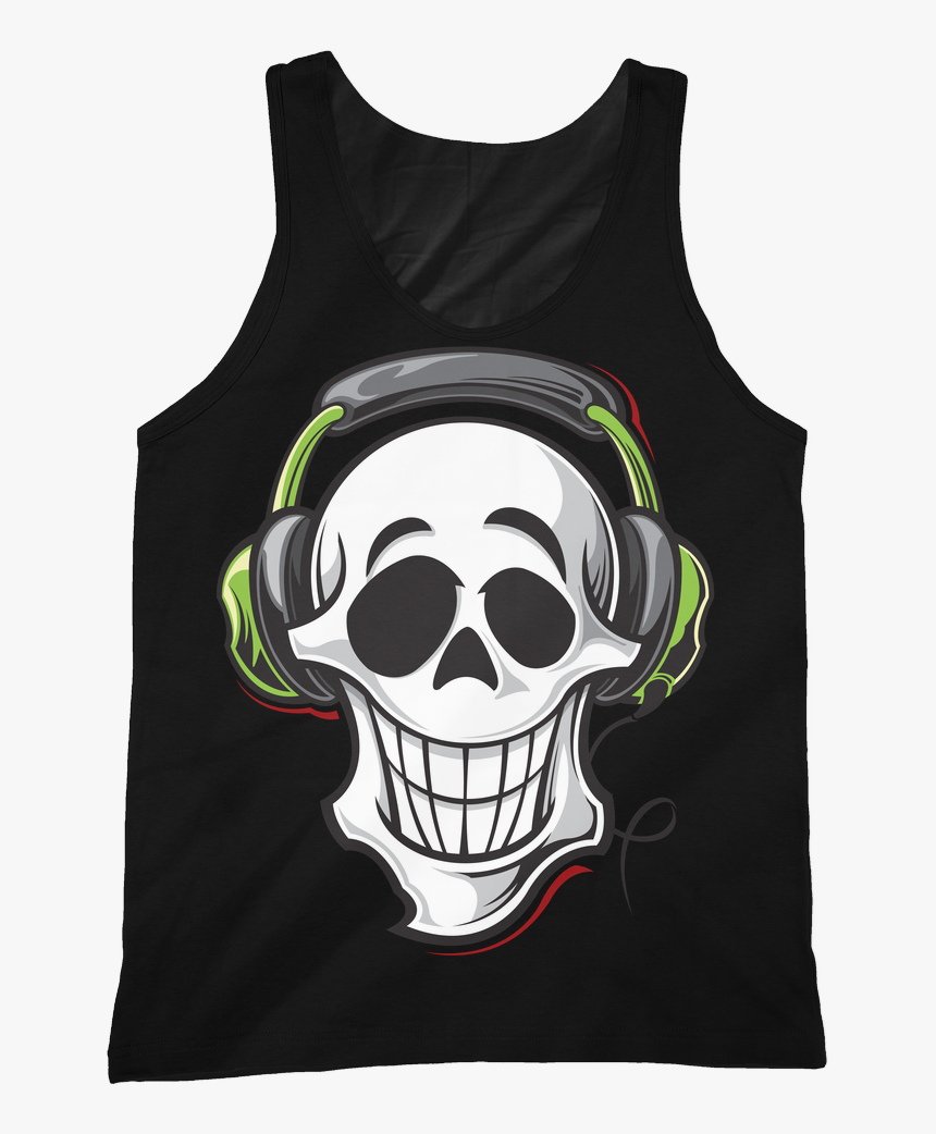 Transparent Skull With Headphones Png, Png Download