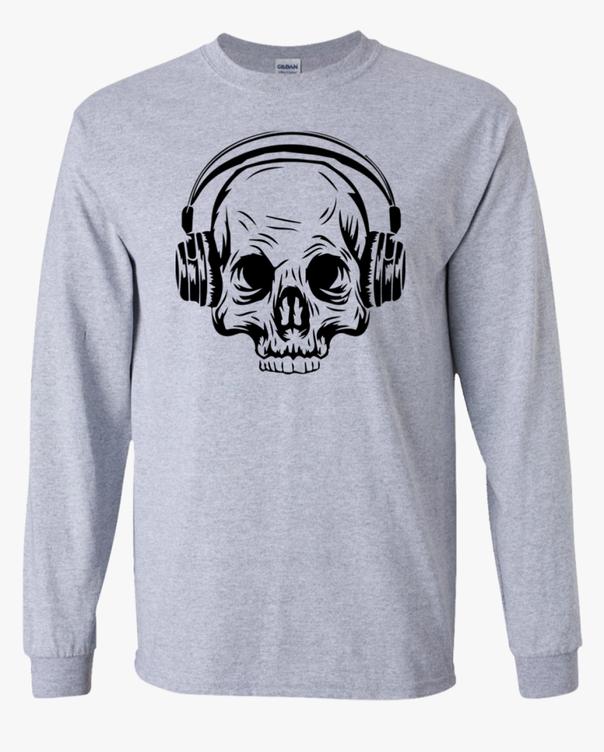 Skull With Headphones Png, Transparent Png