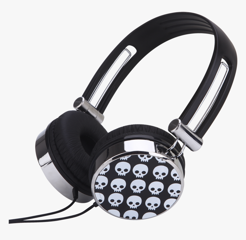 Rockpapa Over Ear Stereo Wired Skull Headphones Earphones, HD Png Download