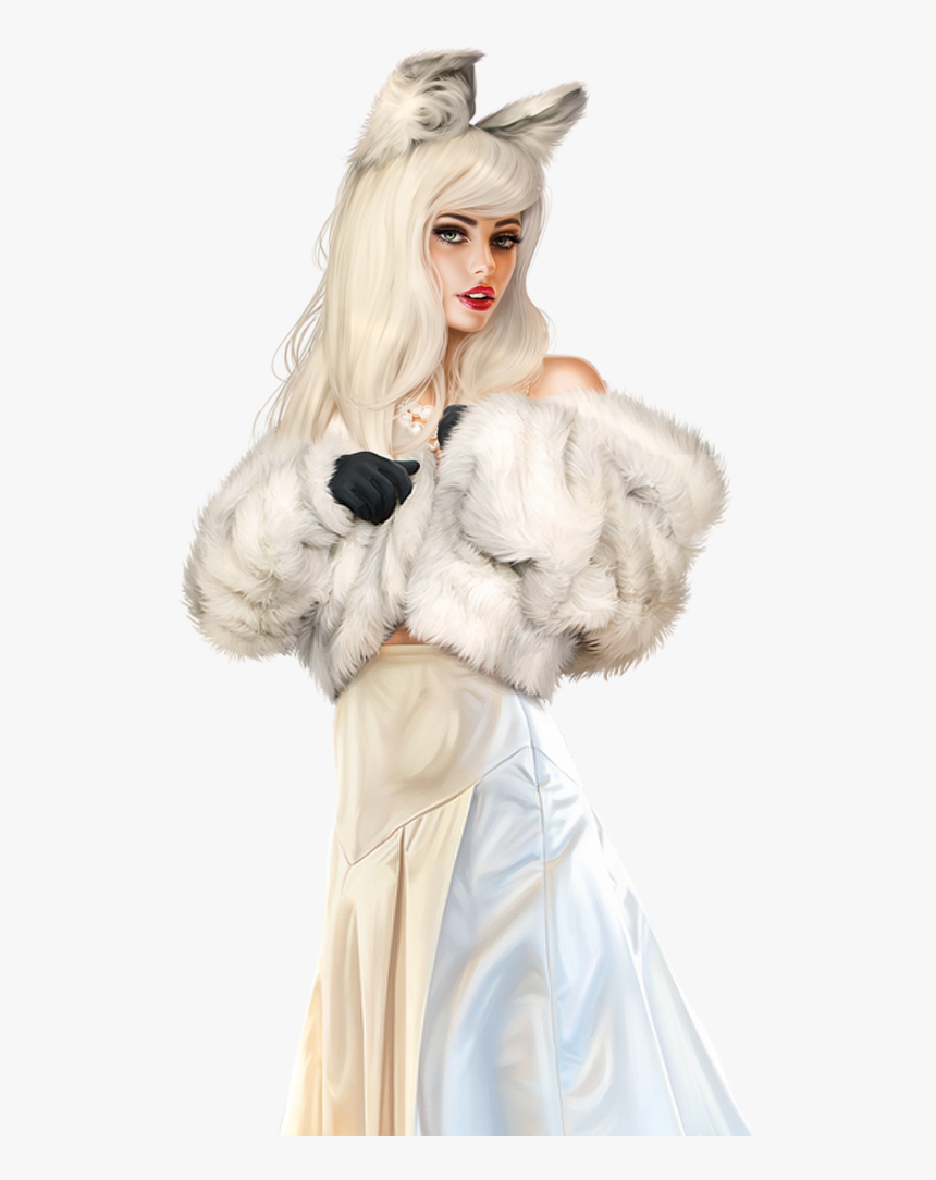 Pin Up Art, Rubrics, Iris, Fur Coat, Tube, Women S,, HD Png Download
